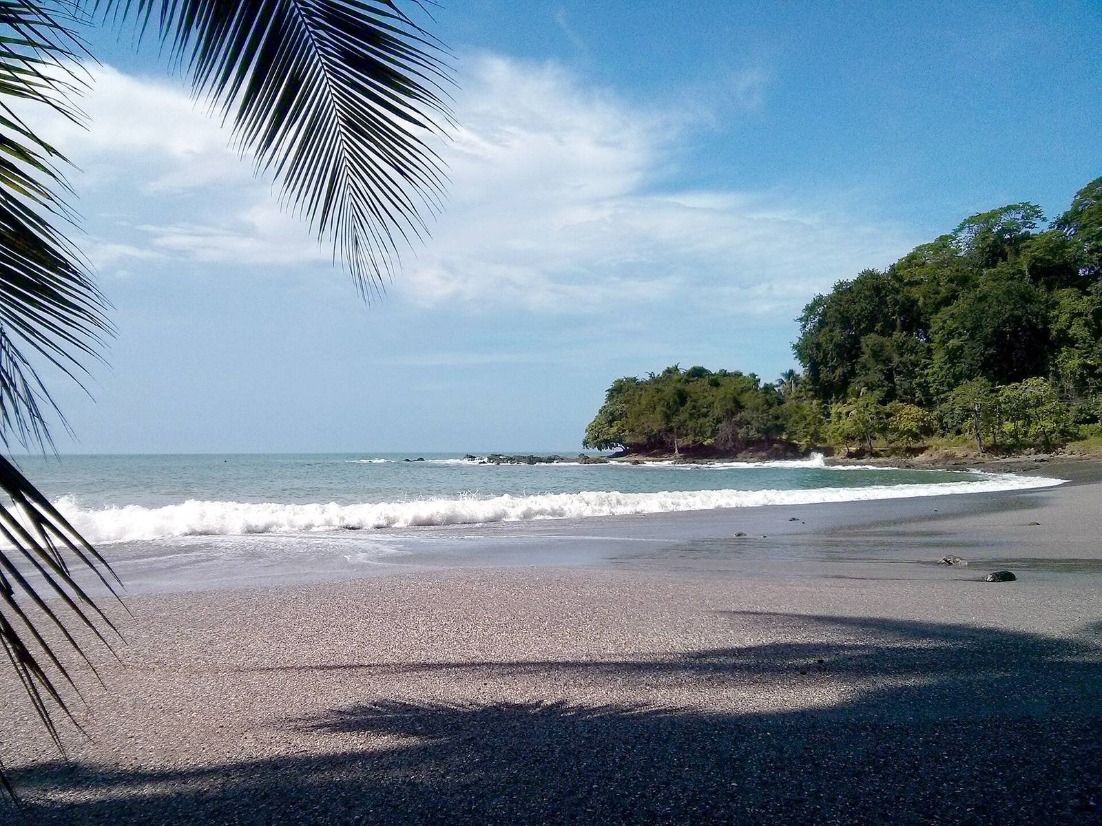 Montezuma beach · in front of the hotel